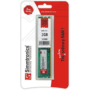 SIMTRONICS 2GB DDR3 DESKTOP RAM 1600 MHZ